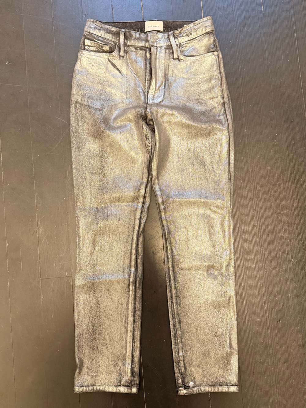 Frame Denim Metallic Le Sylvie Jean - Picture 3 of 6